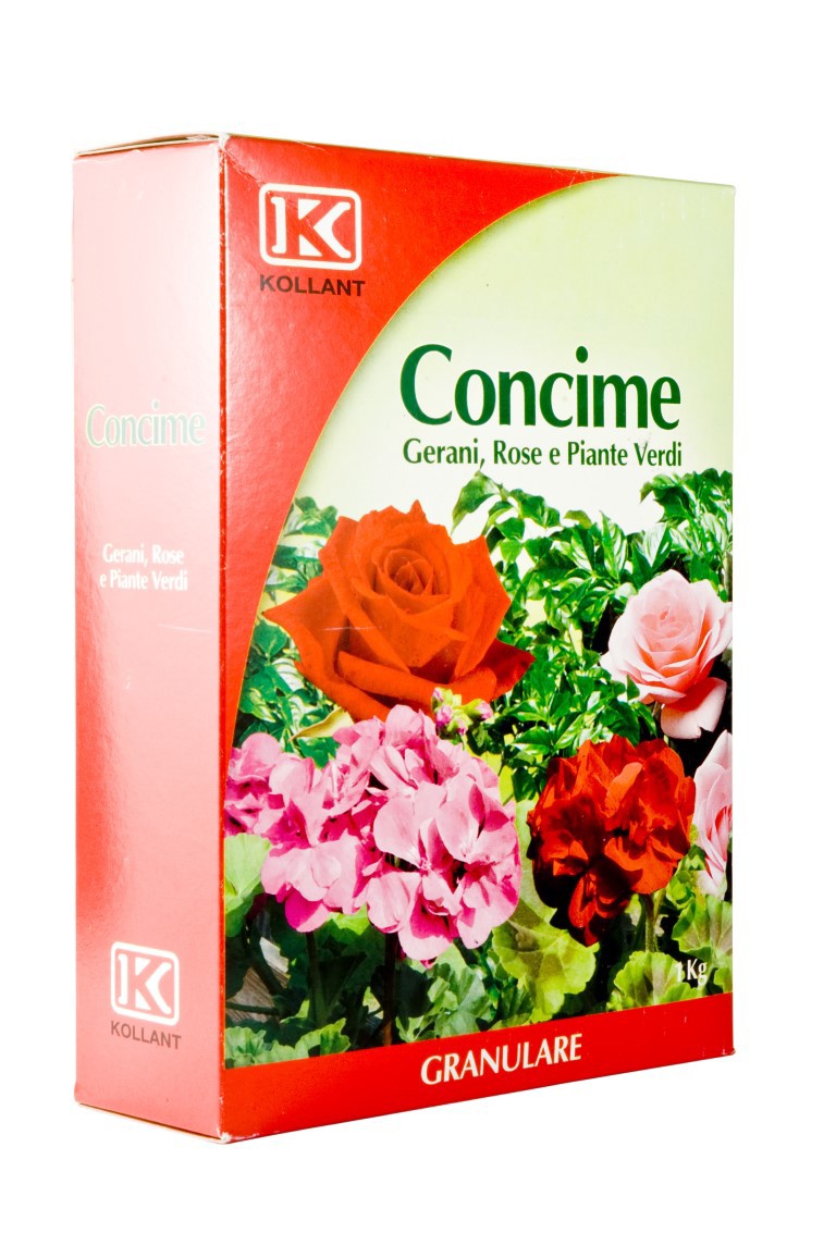 Concime gerani rose e piante fiorite-Caja de 1k
