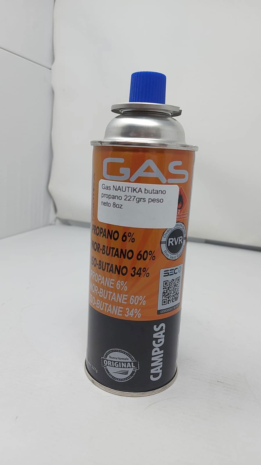Gas NAUTIKA butano/propano 227grs peso neto 8oz