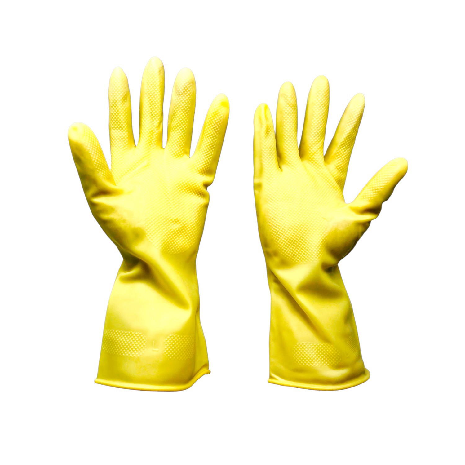 Guante de plástico amarillo