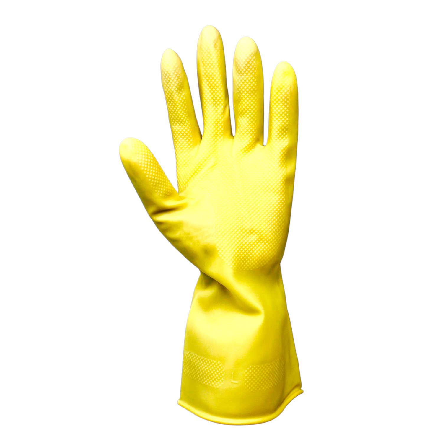 Guante de plástico amarillo