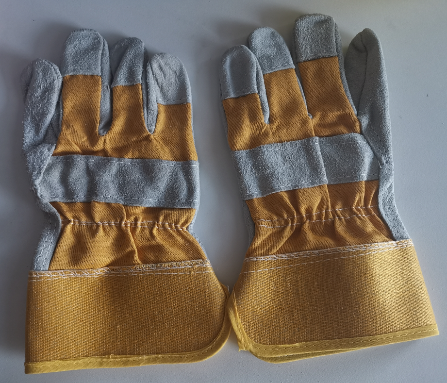 Guantes COMETA de cuero-amarillo plomo