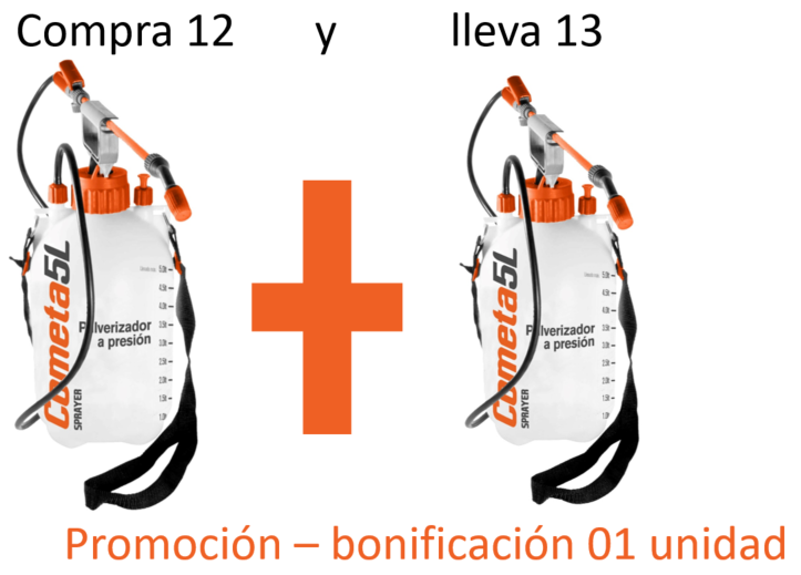 Promoción Fumigadora 5Lts manual (12 unid+ 1 bonificación)